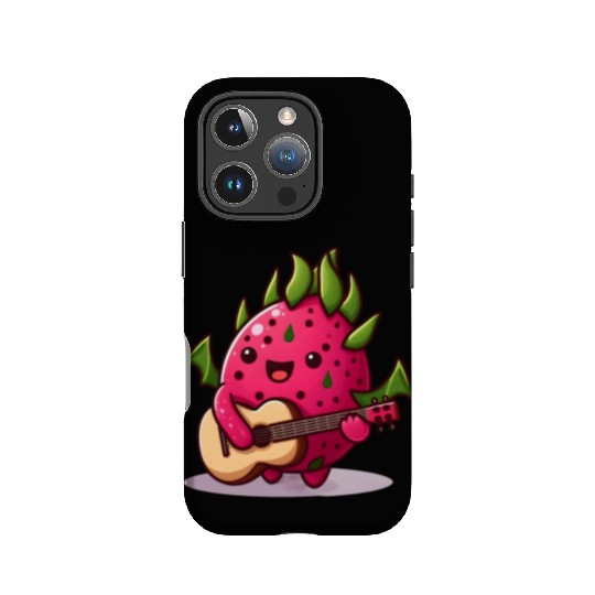 Dragon fruit plays guitar IPhone Cases