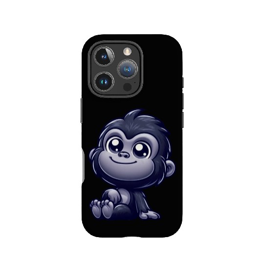 Cute monkey chimpanzee gorilla peaceful happy IPhone Cases