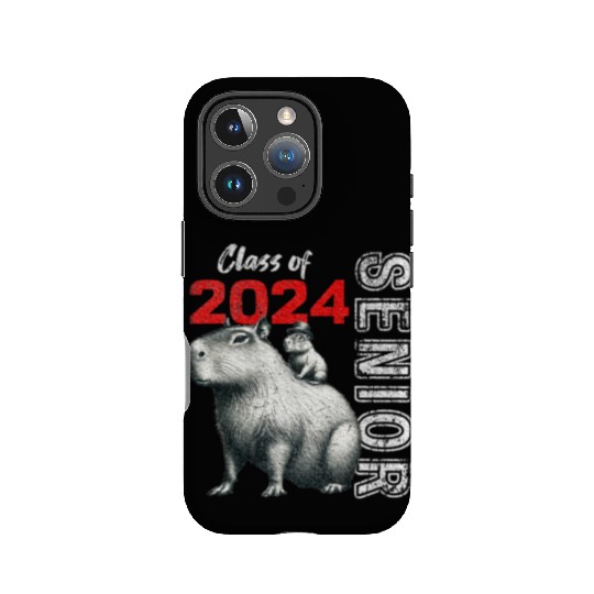 Fun Trendy Unique Capybara Graduation IPhone Cases