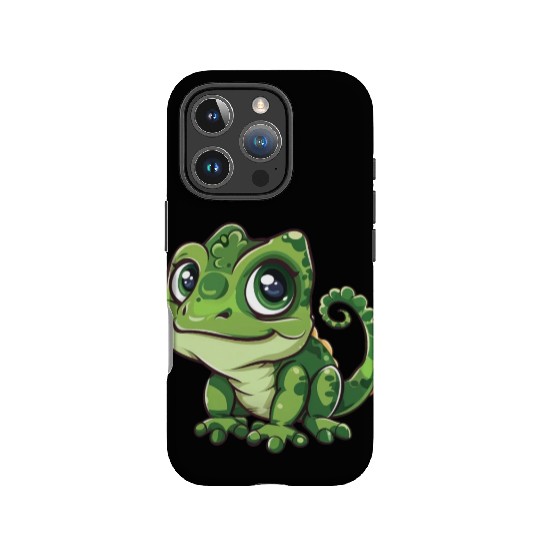 Adorable Wide-Eyed Green Chameleon IPhone Cases