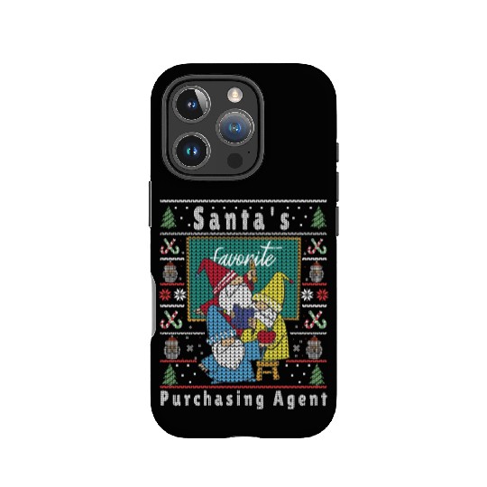 Santas Elfs Ugly Christmas Purchasing-Agent IPhone Cases