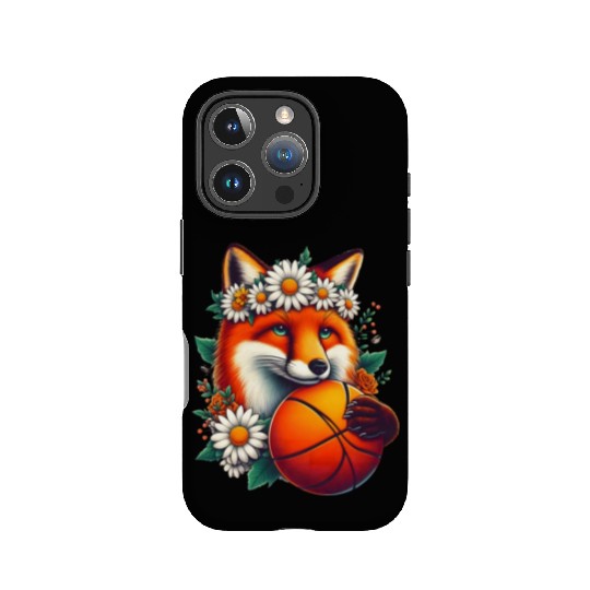 Fox Holding Basketball with Daisy Fox Lovers IPhone Cases