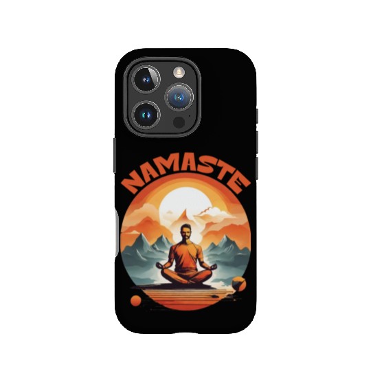 SERENITY AMIDST PEAKS: YOGA NAMASTE IPhone Cases
