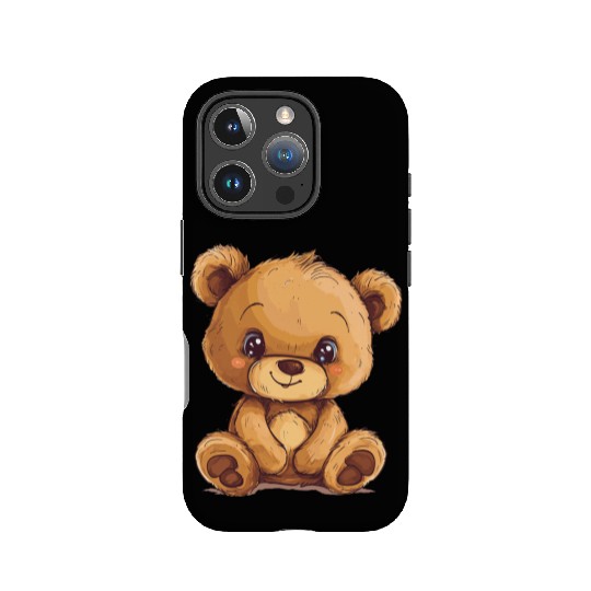 Cute Kawaii Teddy Bear Clipart, Cute Teddy Bear IPhone Cases