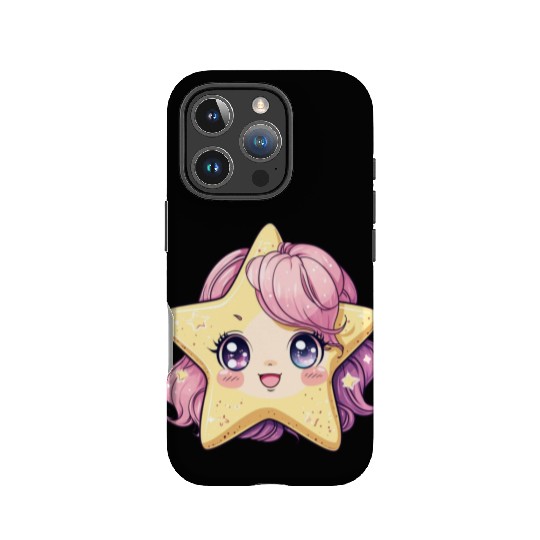 Cute Kawaii Stars Clipart, Cute Stars PNG Digital IPhone Cases