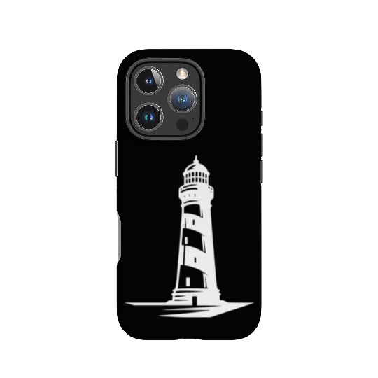 Old Lonely Striped Coastal Lighthouse IPhone Cases