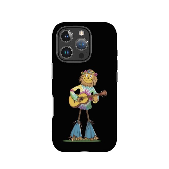 Hippie Scarecrow Playing Guitar IPhone Cases