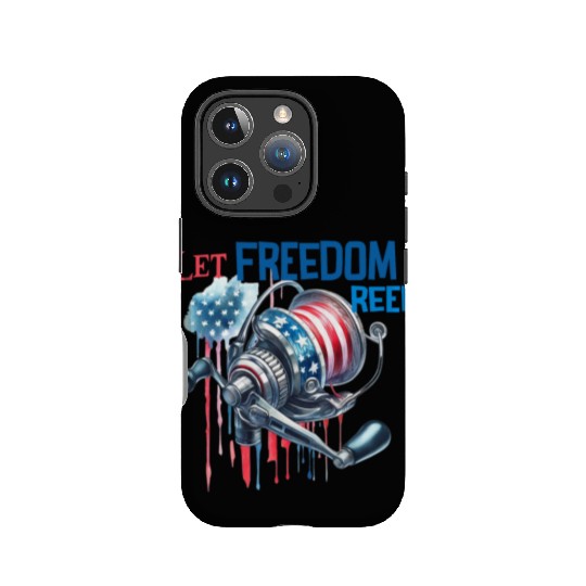Let Freedom Reel Fishing USA IPhone Cases