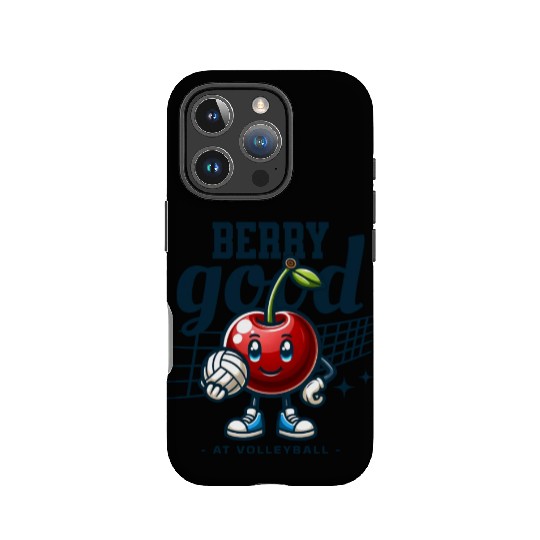 Berry Good at Volleyball - Cherry Character Design IPhone Cases