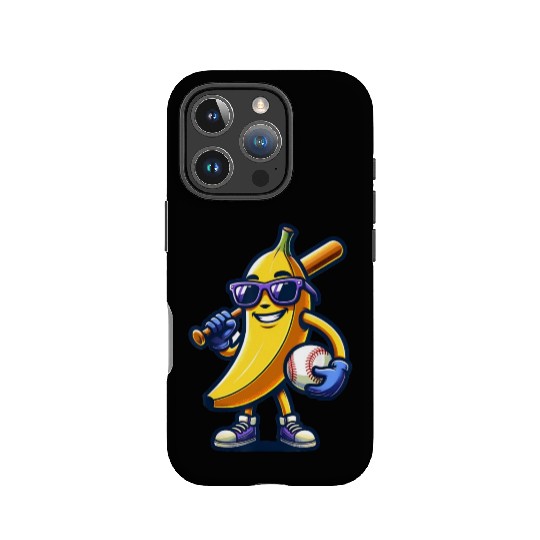 Banana Playing Baseball Fruit Lover Baseball Playe IPhone Cases