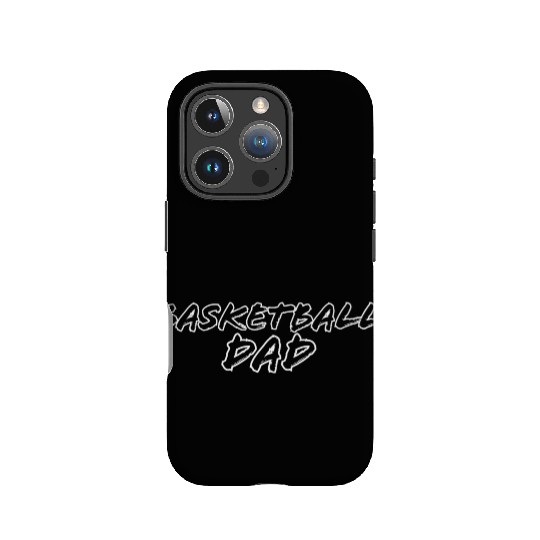 Basketball Dad Design (white outline) IPhone Cases
