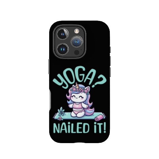 ADORABLE UNICORN YOGA FUN: YOGA NAILED IT IPhone Cases