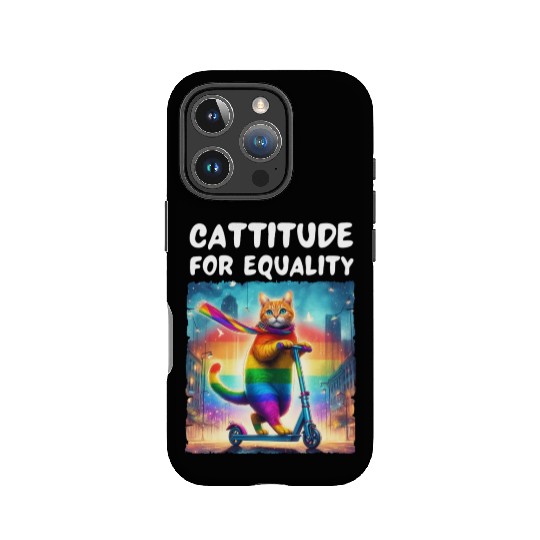 Gay pride. Cattitude for equality IPhone Cases