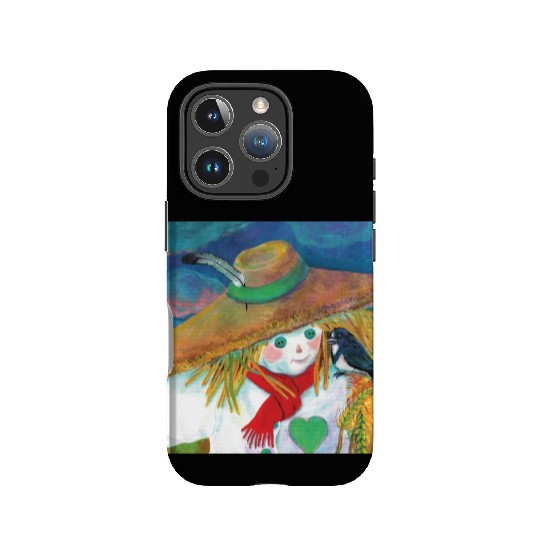 Cute Scarecrow And Barn Swallow Illustration IPhone Cases