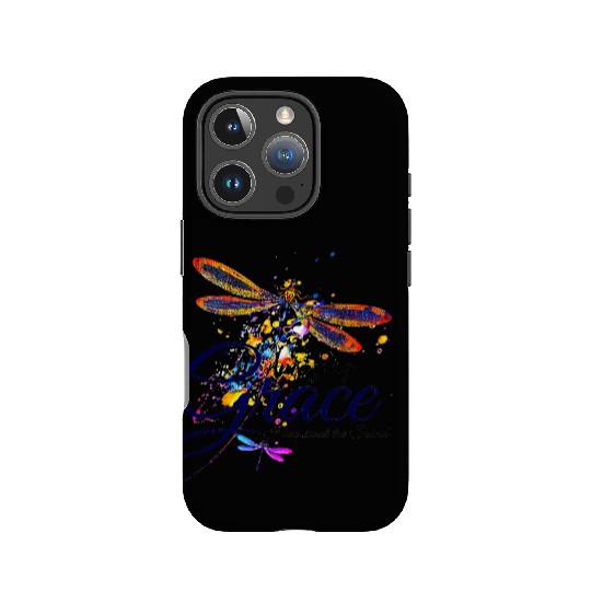 Amazing Grace Dragonfly splatter IPhone Cases