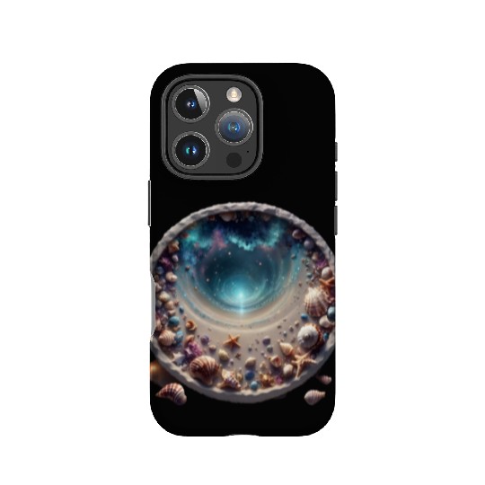 Ocean Meets the Shore inside a circle design IPhone Cases