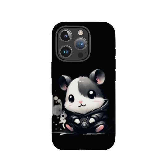 Charcoal Hip Hop Hamster IPhone Cases