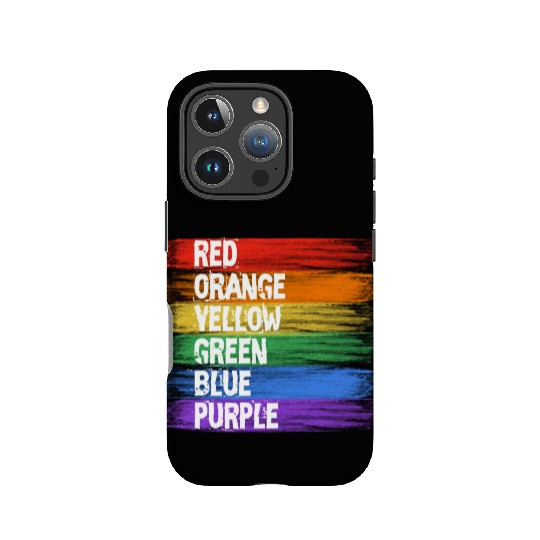 red orange yellow green blue purple colored brush IPhone Cases