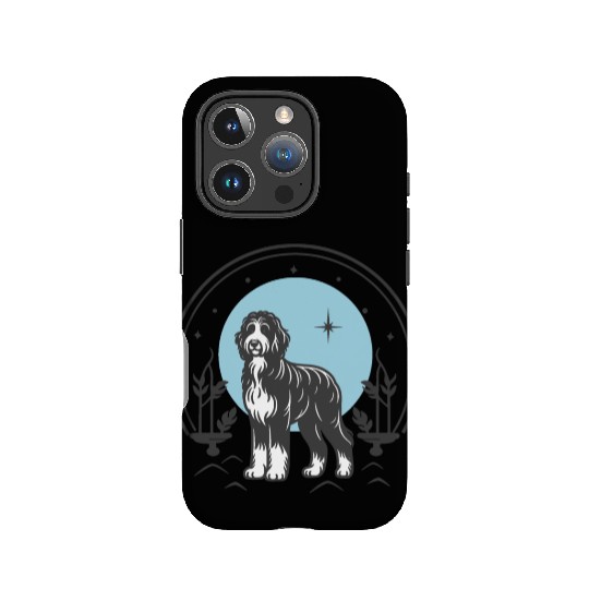Bernedoodle Tarot Card Dog | Celestial and Starsee IPhone Cases