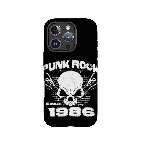 Punk Rock Since 1986 - Skull Rock Hands 38th IPhone Cases