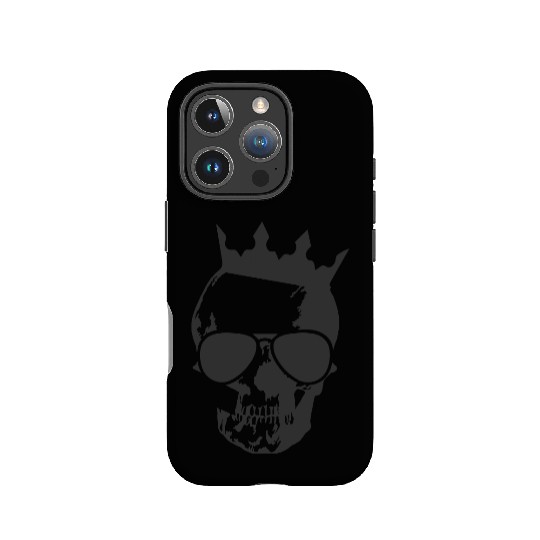 King Skull with shades IPhone Cases