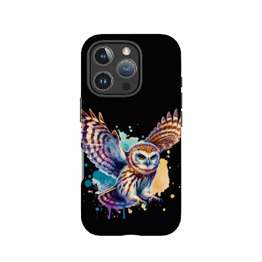 Barking Owl in Flight IPhone Cases