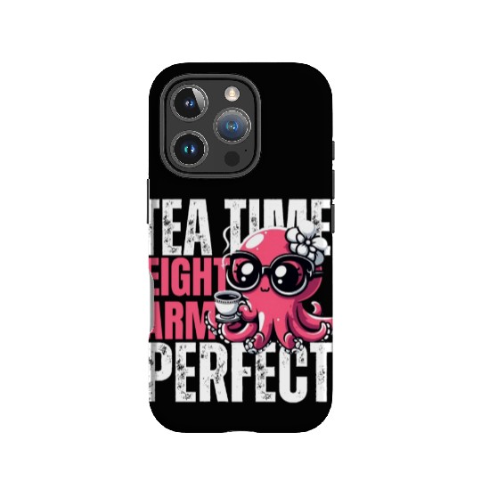 funny OCTUPUS TEA TIME humorous tea lover IPhone Cases