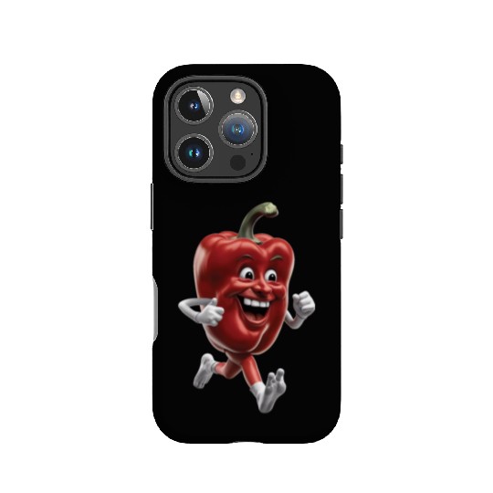 Red Bell Pepper Running Realistic IPhone Cases
