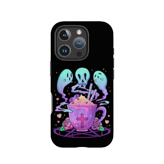 Kawaii Pastel Goth Sweet Scary Ghost Cup Halloween IPhone Cases