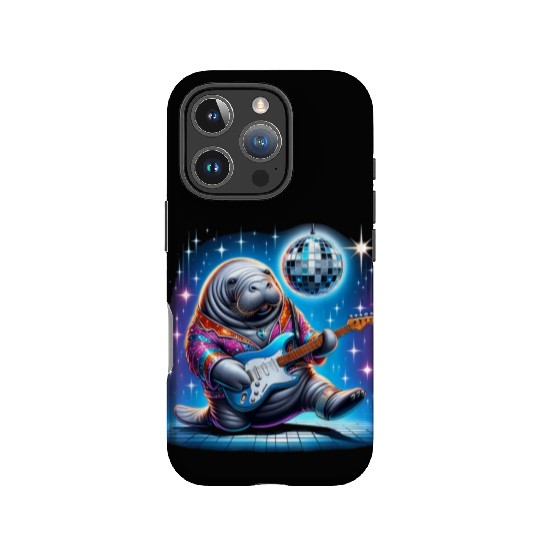 Disco Ball Guitar Manatee IPhone Cases