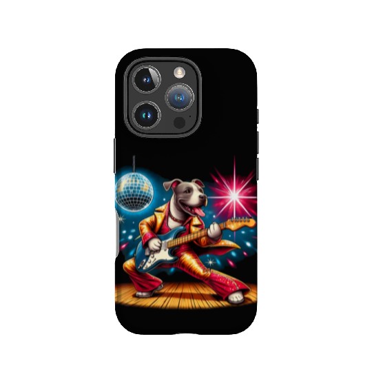 Disco Ball Guitar dog IPhone Cases
