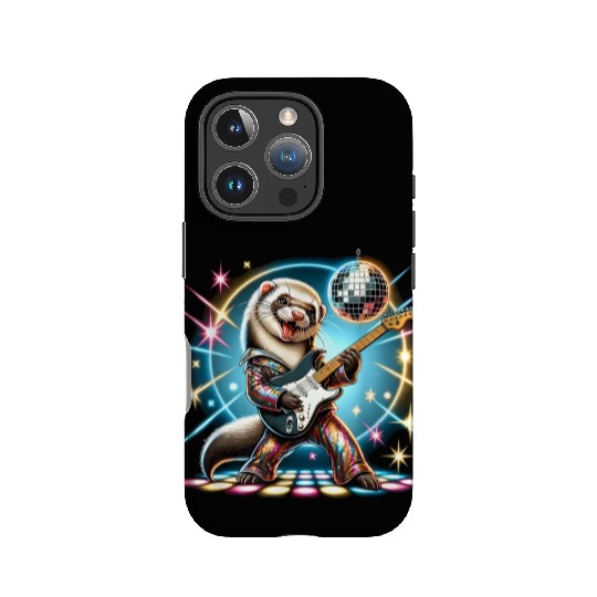 Disco Ball Guitar Ferret IPhone Cases