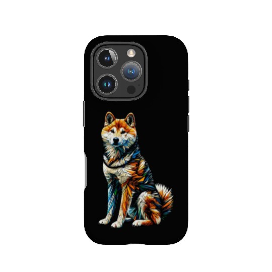Polygon Art Japanese Shiba Inu IPhone Cases
