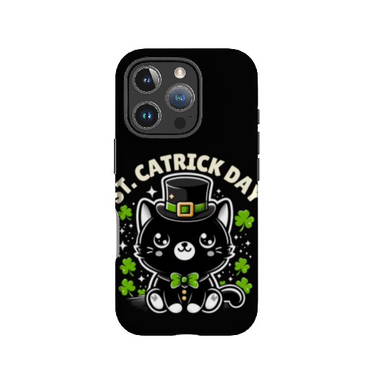 Funny St. Patrick's Day Cat Humorous Cat Graphic IPhone Cases