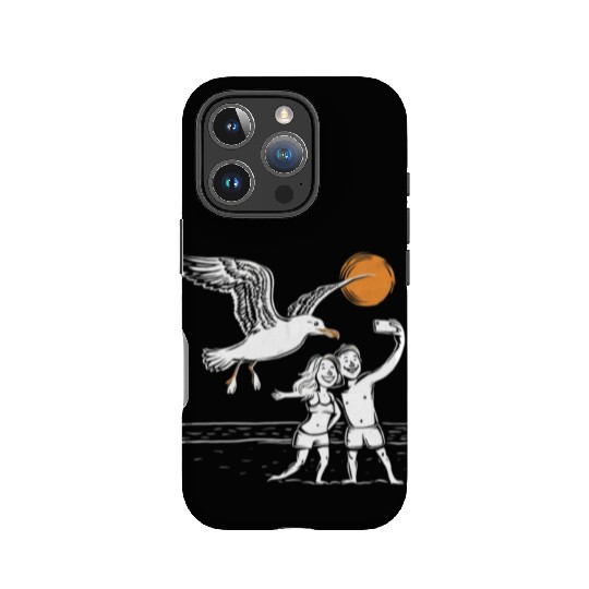 Seagull Surprise: The Ultimate Beach Photobomb IPhone Cases