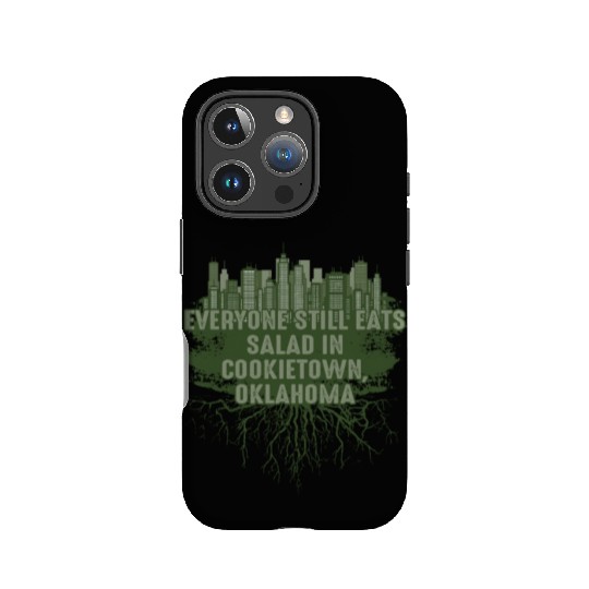 Eating Salad in Cookietown Oklahoma Pun OK Joke Ok IPhone Cases