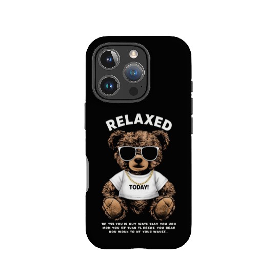 Relaxed Teddy Bear with Sunglasses IPhone Cases