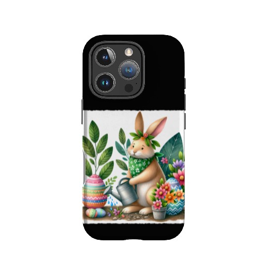 Rabbit Planting Garden Easter Bandana IPhone Cases