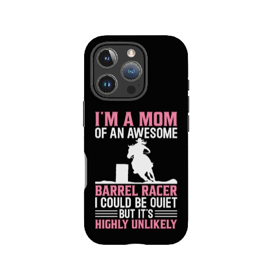 Mom Of Awesome Barrel Racer Barrel Racing Rodeo Ho IPhone Cases