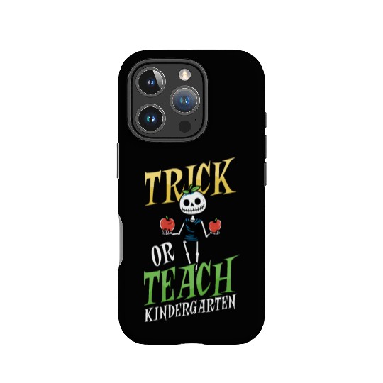 Kindergarten Teacher Trick Or Teach Skeleton IPhone Cases