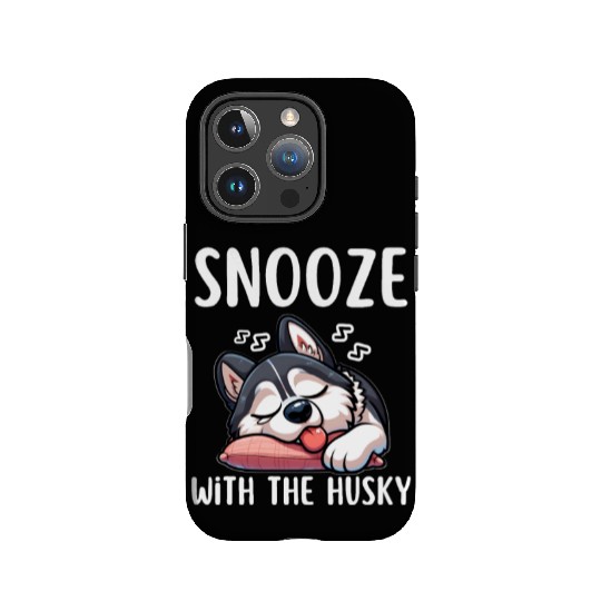 Snooze with the husky |Snooze Mode Husky Edition IPhone Cases