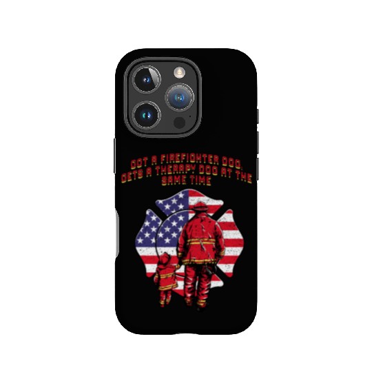 Gets a Firefighter Dog Therapy Dog Fire Department IPhone Cases