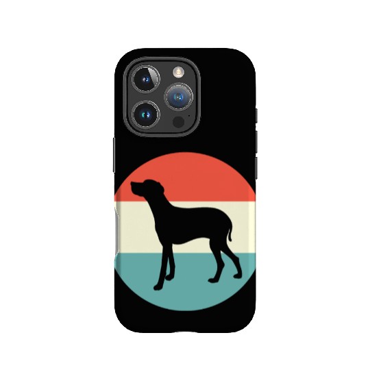 Retro Weimaraner Dog Silhouette IPhone Cases
