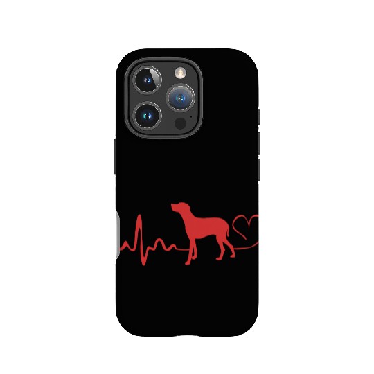 Dog Lover Heartbeat Weimaraner Dog Silhouette IPhone Cases