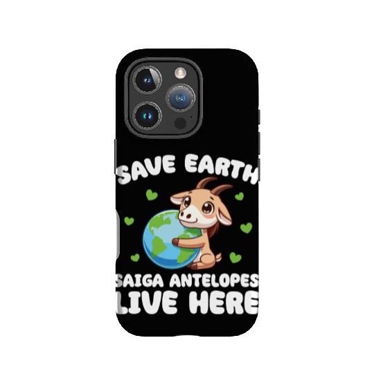 Save The Earth Saiga antelopes Live Here Earth Day IPhone Cases