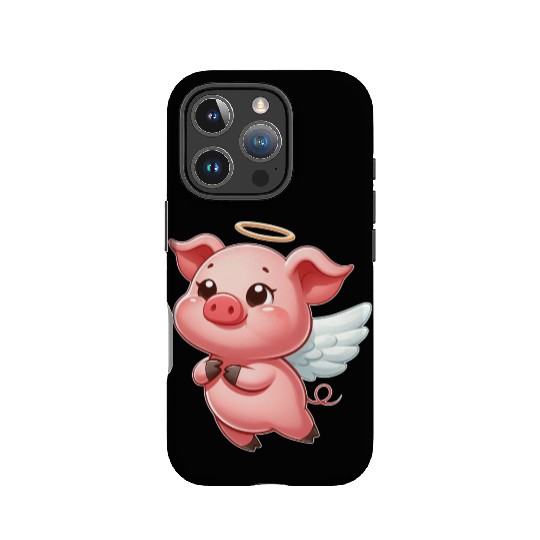 Cute pig angel cartoon halo wings IPhone Cases