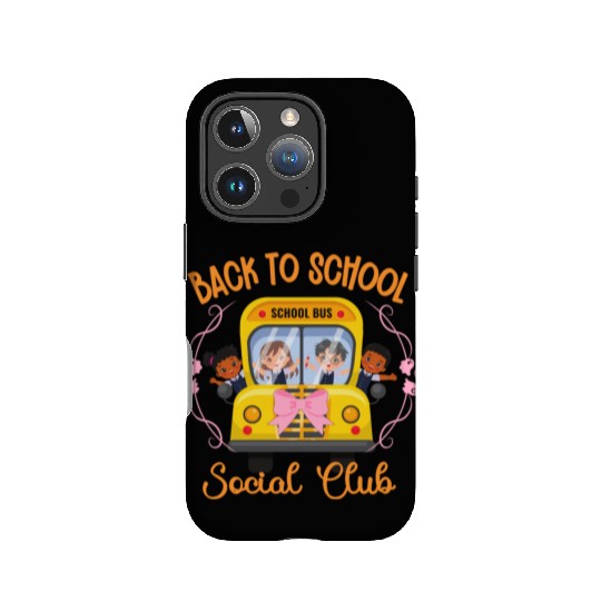 Back to school Soociial Clubb school bus Halloween IPhone Cases