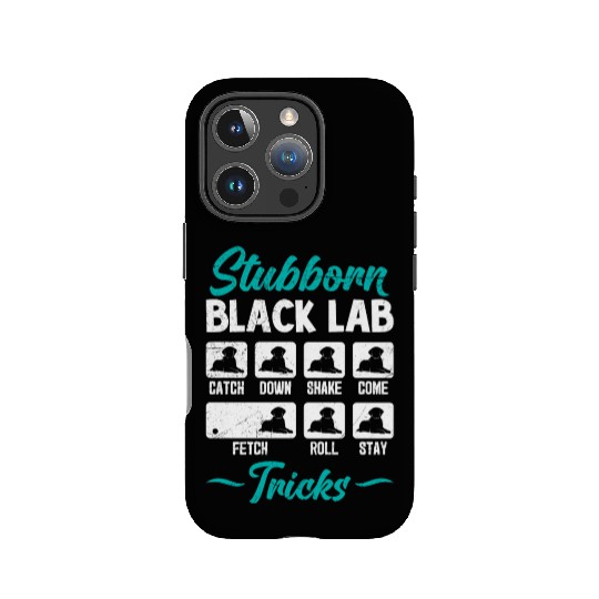 Labrador STUBBORN BLACK LAB TRICKS Labrador IPhone Cases