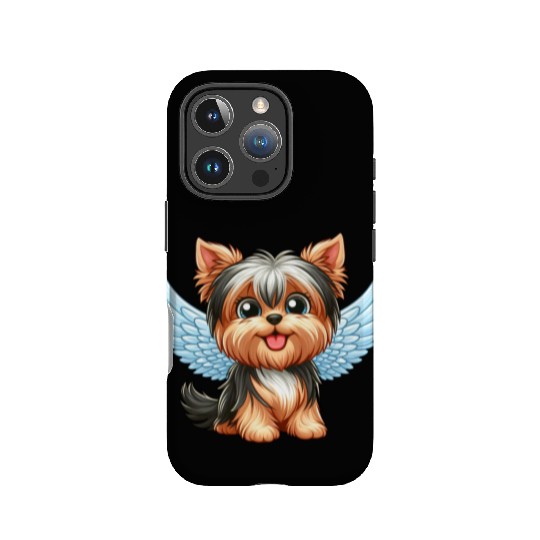 Cute Yorkshire Terrier with angel wings IPhone Cases