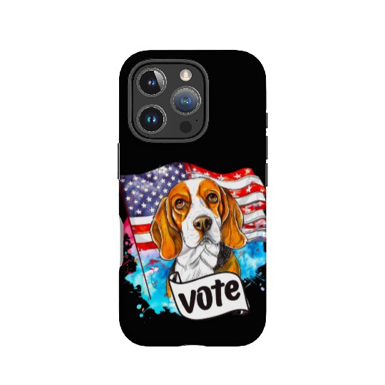 Beagle Dog Vote US Flag Election 2024 IPhone Cases